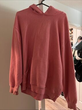 TNA Cozy Fleece Hoodie in Muted Rose size 3